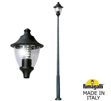 Парковый фонарь FUMAGALLI EKTOR 4000/GINO черный, прозрачный F50.372.000.AXE27