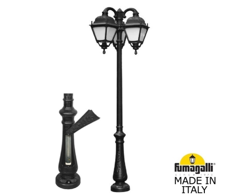 Парковый фонарь Fumagalli SIMON черный, бежевый U33.202.R30.AYH27