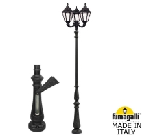Парковый фонарь Fumagalli NOEMI черный, прозрачный E35.205.R30.AXH27