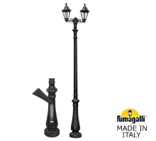 Парковый фонарь FUMAGALLI NEBO BISSO/RUT 2L черный, прозрачный E26.202.S20.AXF1R