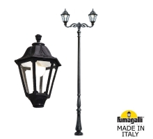 Парковый фонарь FUMAGALLI HOREB ADAM/NOEMI 2L черный, прозрачный E35.208.M20.AXH27