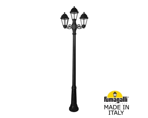 Садовый светильник-столб FUMAGALLI SABA черный, прозрачный K22.157.S21.AXF1R