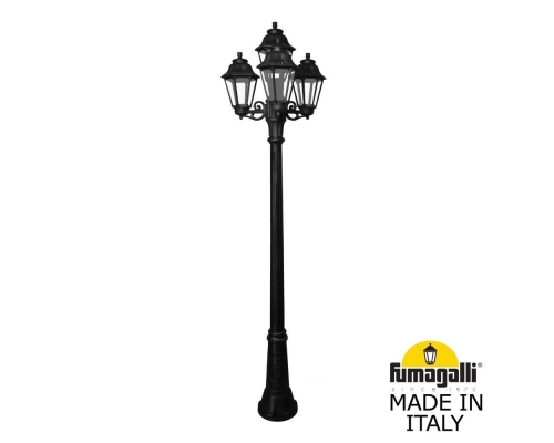 Садовый светильник-столб FUMAGALLI ANNA черный, прозрачный E22.156.S31.AXF1R