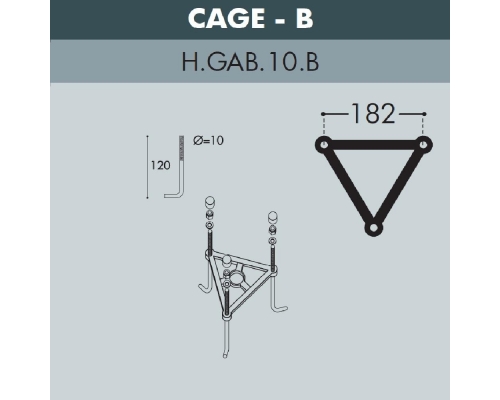 Садовый светильник-столб FUMAGALLI SABA черный, прозрачный K22.157.S21.AXF1R