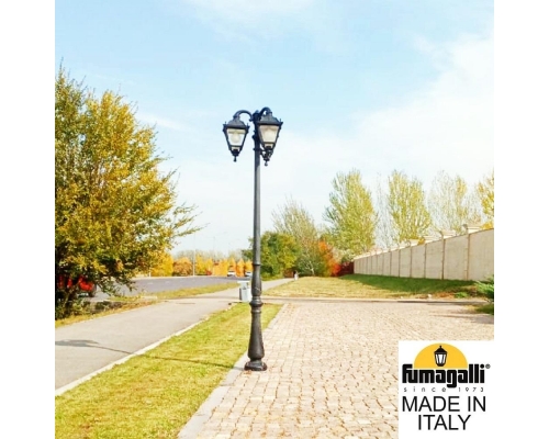 Парковый фонарь FUMAGALLI TABOR OFIR/SIMON 3L черный, прозрачный U33.205.R30.AXH27