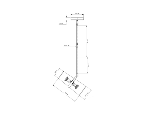 Чёрный светильник LH Mirror Home Флемиш JJ11120-2DC