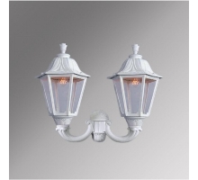 Уличный настенный светильник Fumagalli NOEMI белый, прозрачный E35.142.000.WXH27