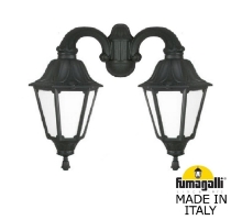 Уличный настенный светильник Fumagalli NOEMI черный, бежевый E35.142.000.AYH27