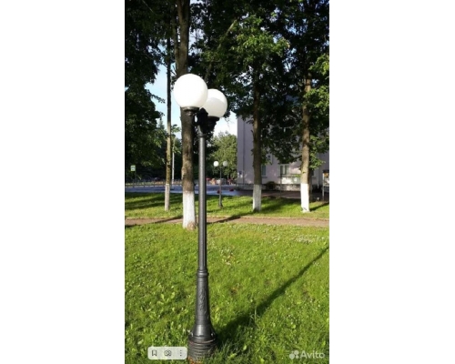 Садово-парковый фонарь Fumagalli GLOBE 250 черный, бежевый G25.157.R20.AYF1R