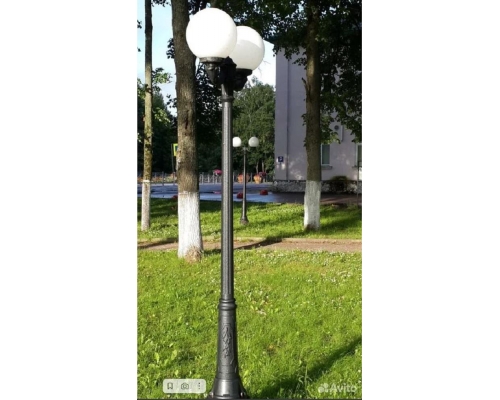 Садово-парковый фонарь Fumagalli GLOBE 250 черный, бежевый G25.157.R20.AYF1R