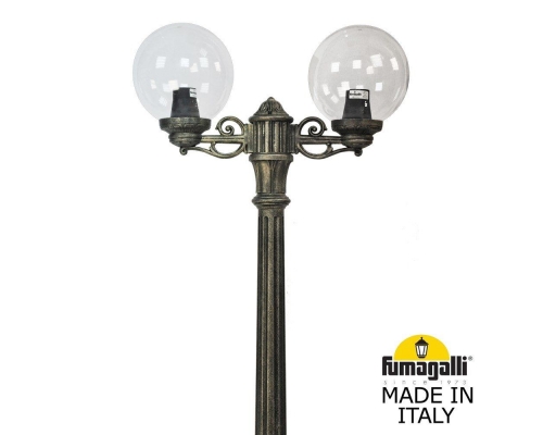 Садово-парковый фонарь Fumagalli GLOBE 250 бронза, прозрачный G25.156.S20.BXF1R